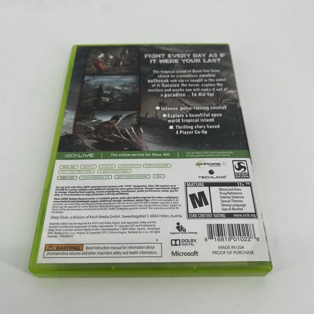 Dead Island (Microsoft Xbox 360, 2012) (COMPLETE & TESTED)